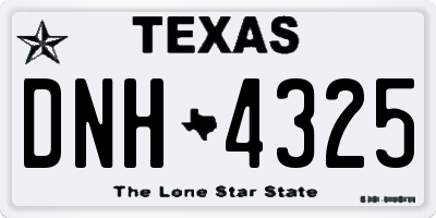 TX license plate DNH4325