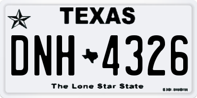TX license plate DNH4326