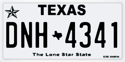 TX license plate DNH4341