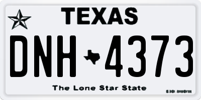 TX license plate DNH4373