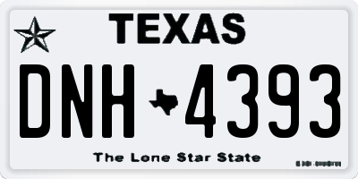 TX license plate DNH4393