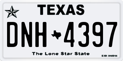 TX license plate DNH4397