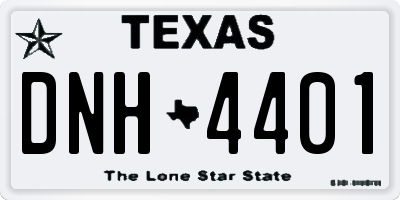 TX license plate DNH4401