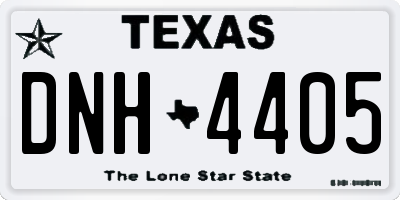 TX license plate DNH4405