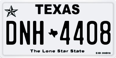 TX license plate DNH4408