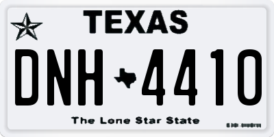 TX license plate DNH4410