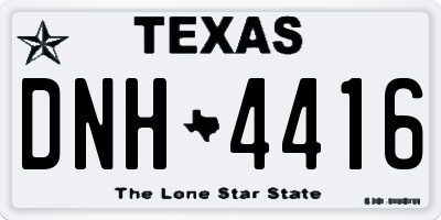 TX license plate DNH4416