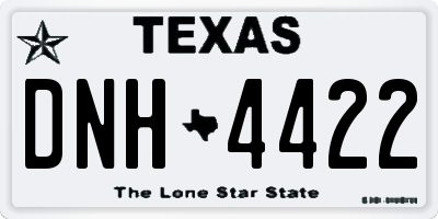 TX license plate DNH4422