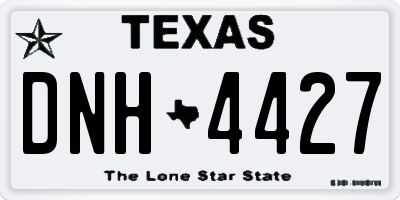 TX license plate DNH4427