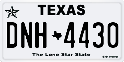 TX license plate DNH4430