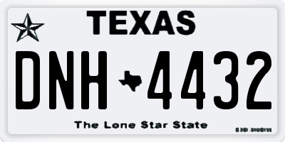 TX license plate DNH4432