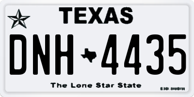 TX license plate DNH4435