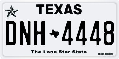 TX license plate DNH4448