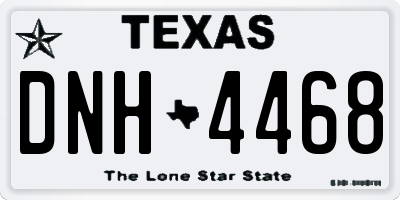 TX license plate DNH4468