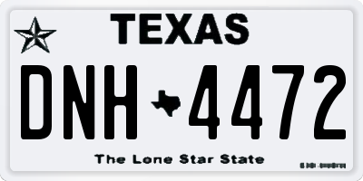 TX license plate DNH4472