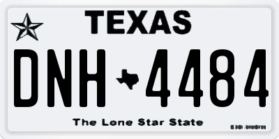 TX license plate DNH4484