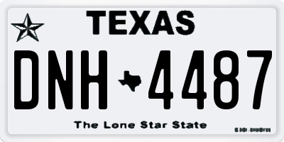 TX license plate DNH4487