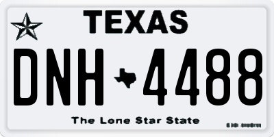 TX license plate DNH4488