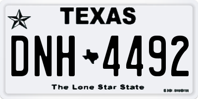 TX license plate DNH4492