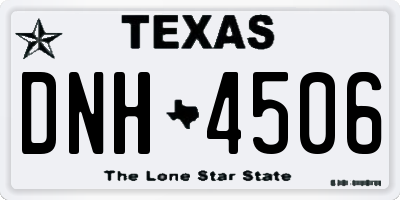 TX license plate DNH4506