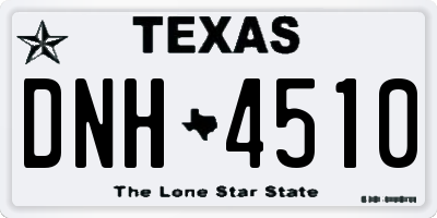 TX license plate DNH4510