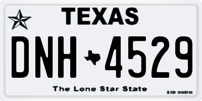 TX license plate DNH4529