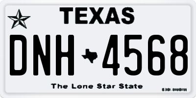 TX license plate DNH4568