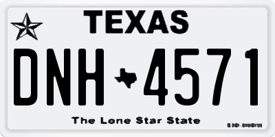 TX license plate DNH4571