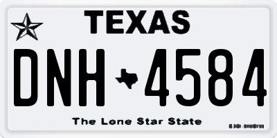 TX license plate DNH4584