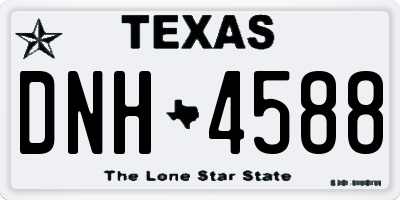TX license plate DNH4588