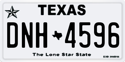 TX license plate DNH4596