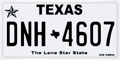 TX license plate DNH4607
