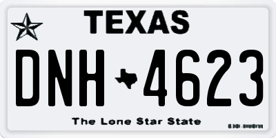 TX license plate DNH4623