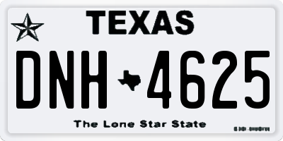 TX license plate DNH4625