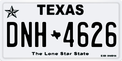 TX license plate DNH4626
