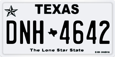 TX license plate DNH4642