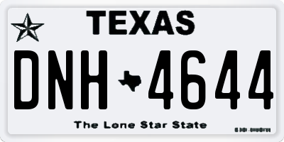 TX license plate DNH4644