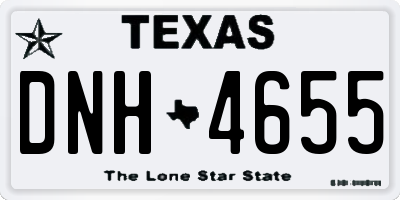 TX license plate DNH4655
