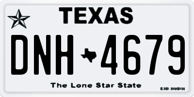 TX license plate DNH4679