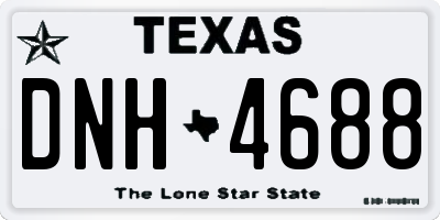 TX license plate DNH4688