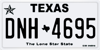 TX license plate DNH4695