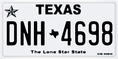 TX license plate DNH4698