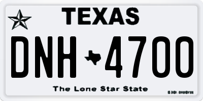 TX license plate DNH4700