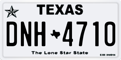 TX license plate DNH4710