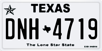TX license plate DNH4719