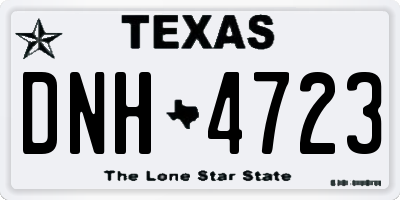 TX license plate DNH4723