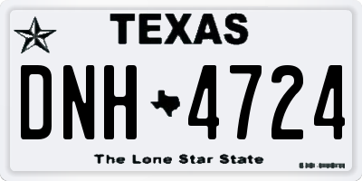 TX license plate DNH4724