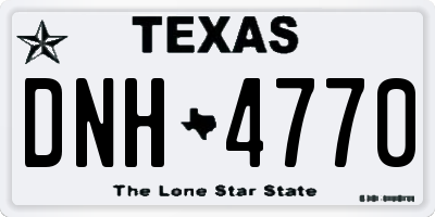 TX license plate DNH4770