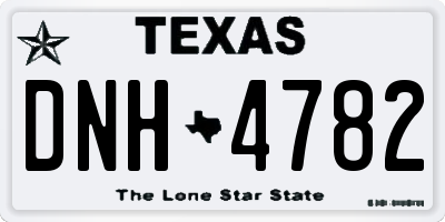 TX license plate DNH4782