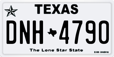 TX license plate DNH4790